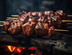 Anticuchos de corazon (grillspett med nöthjärta)