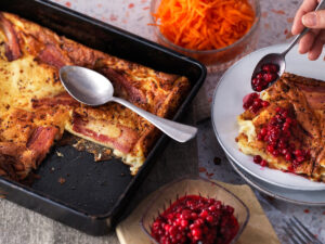 Fläskpannkaka med lingon