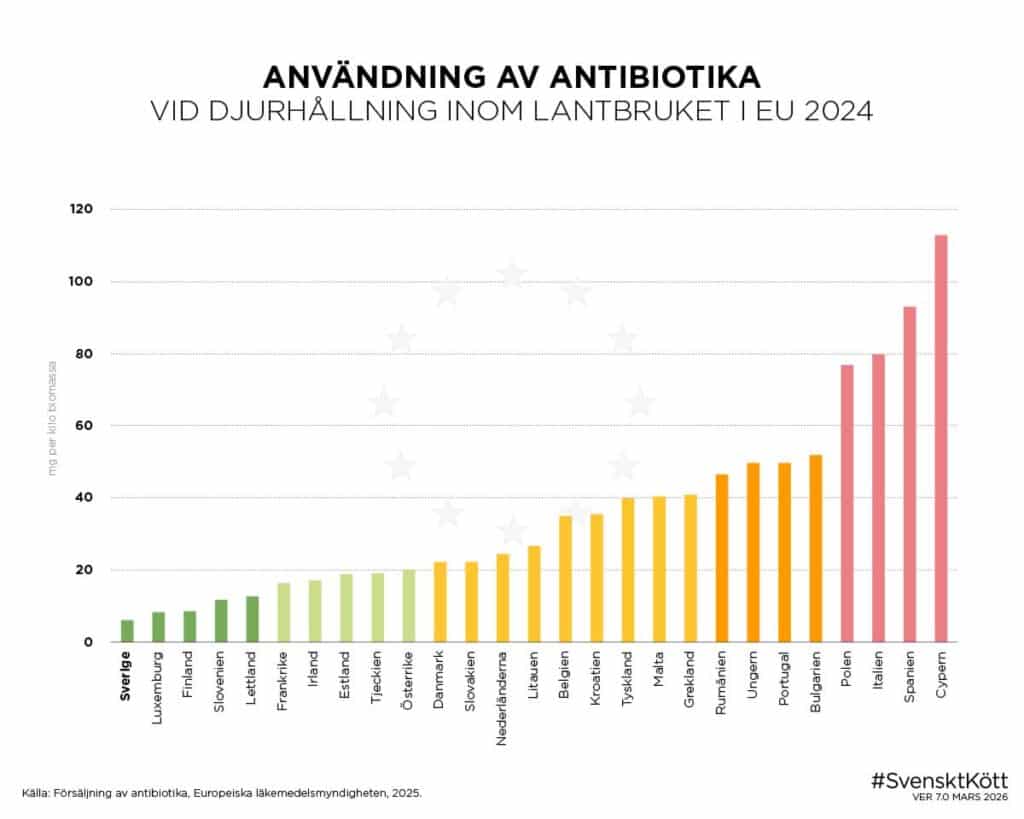 Användning av antibiotika inom EU 2025