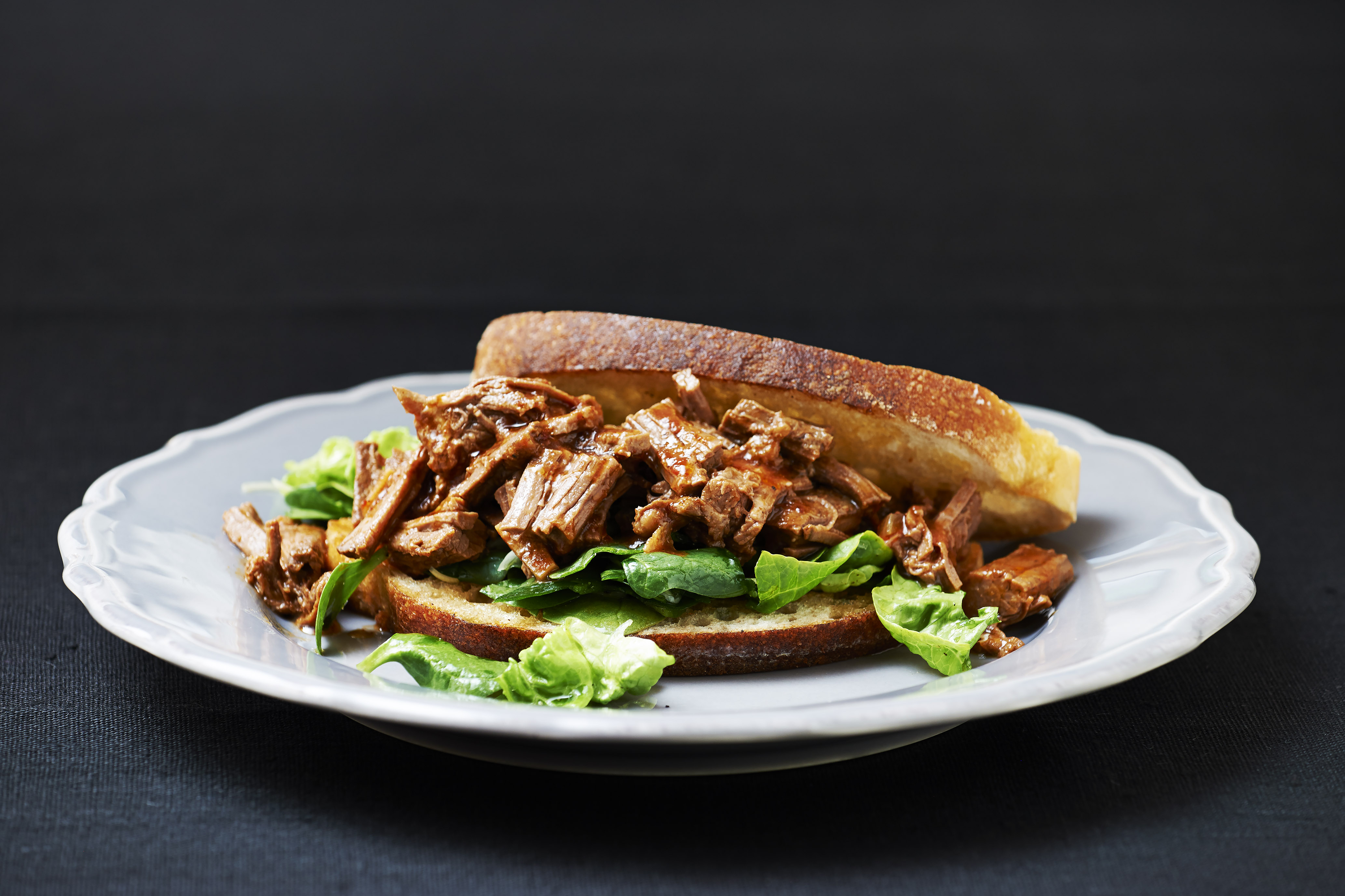 Barbeque beef brisket (pulled beef på bringspets)
