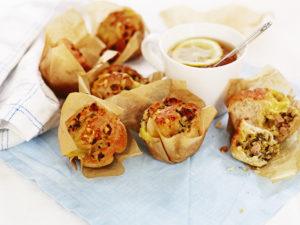 Matsäcksbullar med skinkfyllning