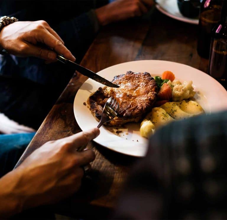 Svenskt kött på restaurang