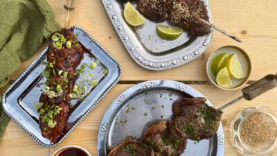 Picanhaspett med tre olika glazer