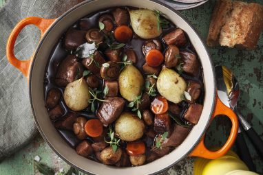 Burgundisk skinkgryta